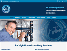 Tablet Screenshot of ncplumbingservices.com